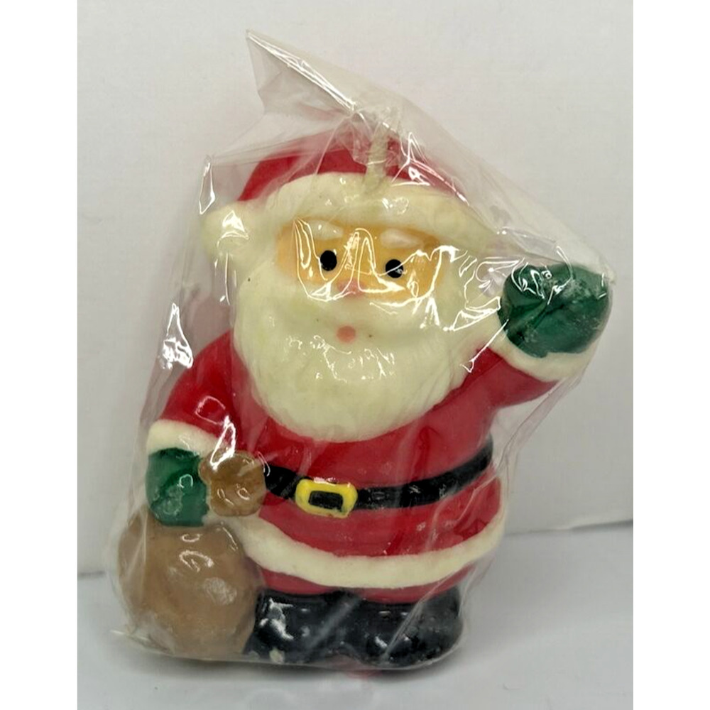 Vintage Santa Claus Christmas Candle New in Packaging 3" SKU H650